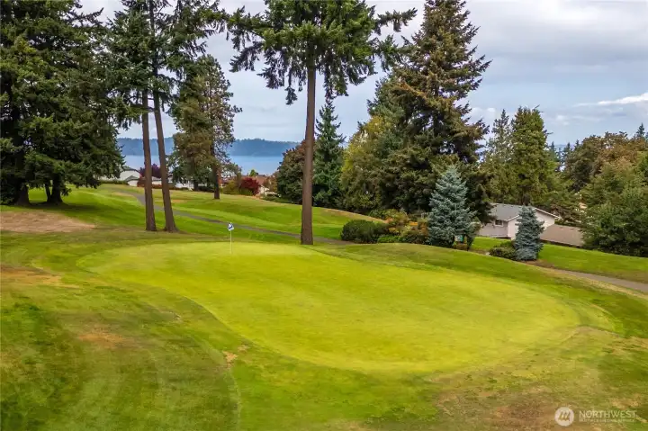Right on the golf course.