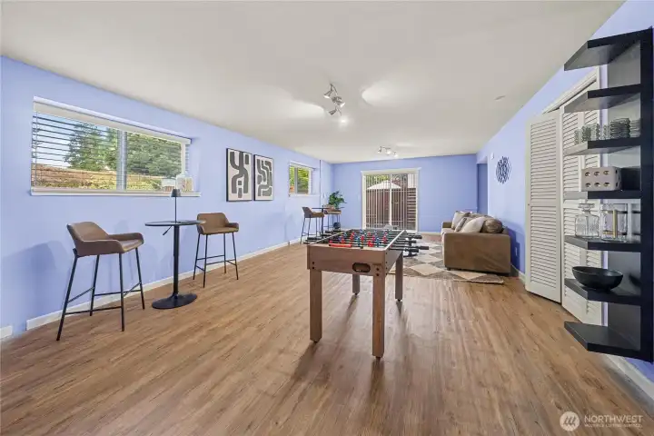 Downstairs rec room