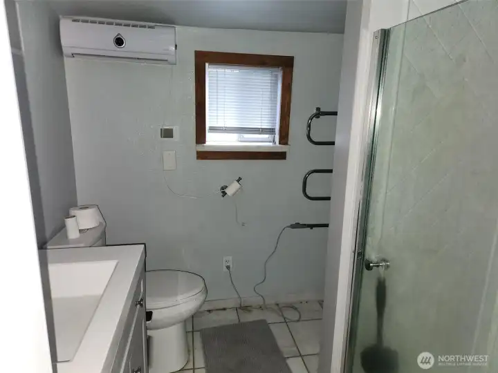 3/4 Bath, Shower, Toilet, Sink