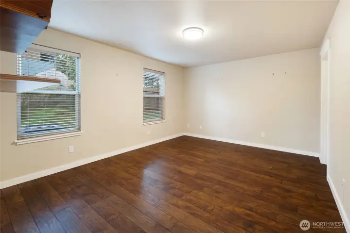 Spacious bedroom with walk-in closet
