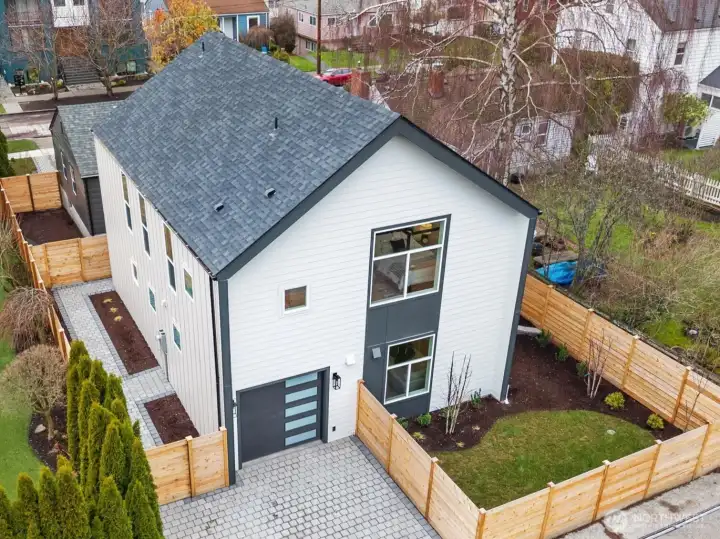 Entrance shown from the alley