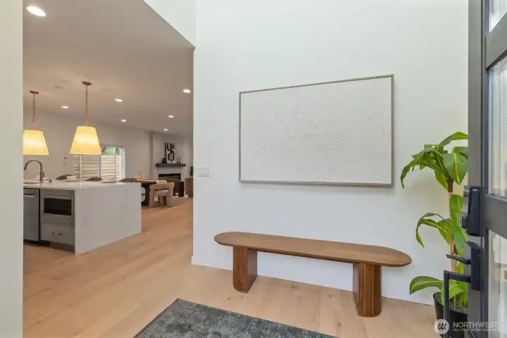 Grand, double height entry