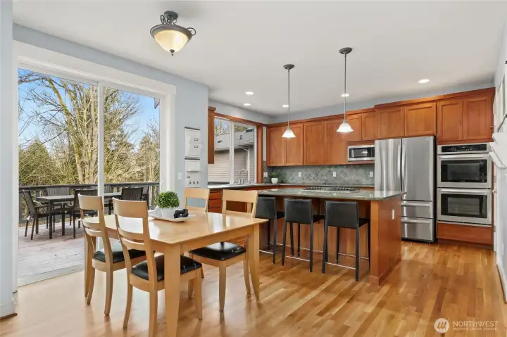 Kitchen with extra eating space