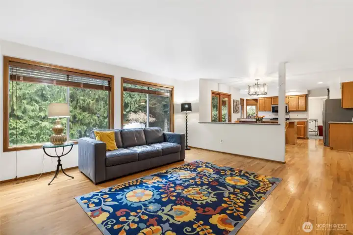 Great room off of the spacious kitchen.