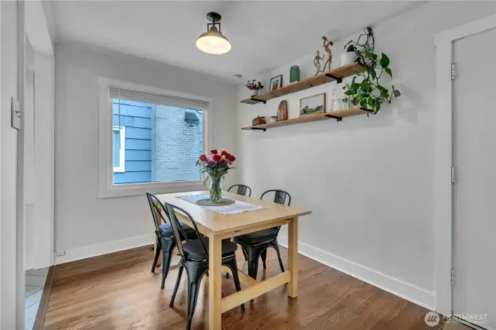 Separate dining room area.
