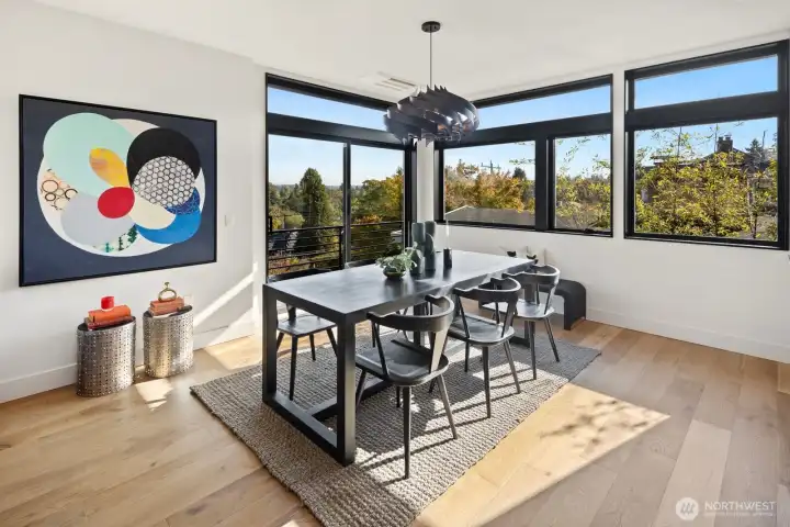 This is the view towards Mt. Rainier from the dining room.