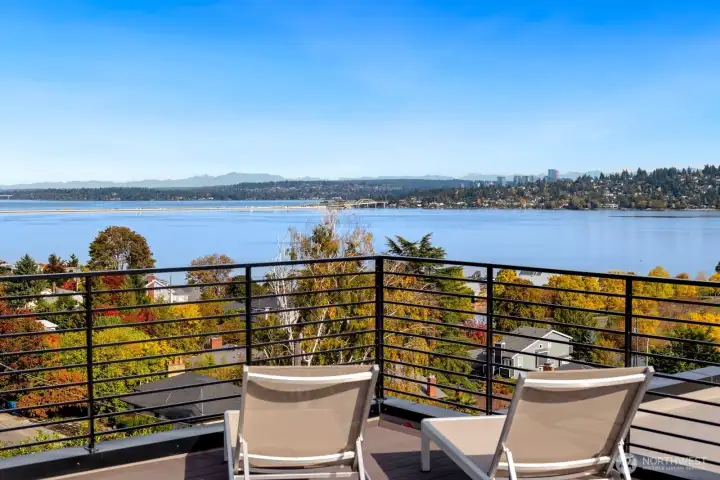 Killer view from the rooftop deck!