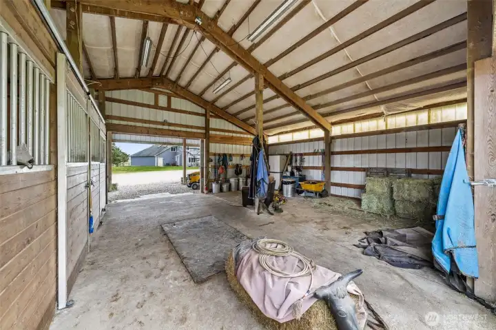 Equestrian amenities include this 36x36 barn complete with power, water, two-stalls with double Dutch doors and could easily be change to add more stalls.