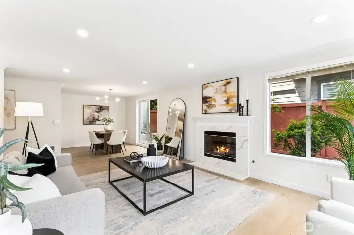 Open flowing floorplan and access to two large decks makes for great entertaining, inside and out...