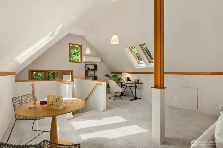 Full upper level with brand new paint and carpet.