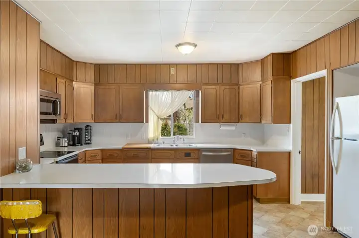 Kitchen off of the Dining room & Laundry