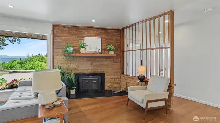 Original Roman brick and mid-century charm.