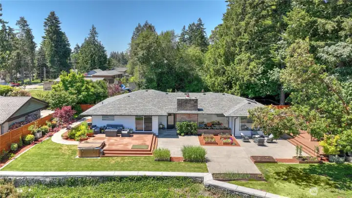 View of the backyard.