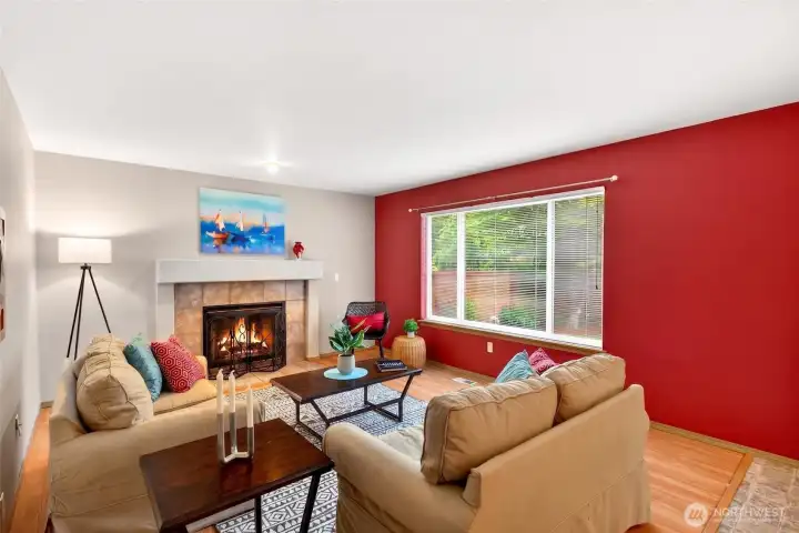 Family room type space. Gas fireplace. Family room type space. Gas fireplace.
