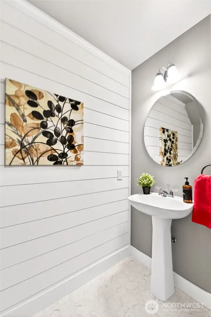 Main floor half bath. Main floor half bath.