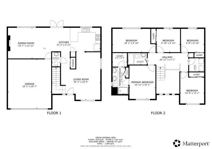 The upper room that is 18´1¨X 9´10¨is lacked as a bedroom. It is not a bedroom. Home has 4 bedrooms up and a bonus room. The upper room that is 18´1¨X 9´10¨is lacked as a bedroom. It is not a bedroom. Home has 4 bedrooms up and a bonus room.