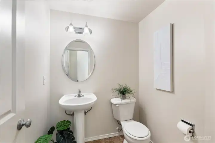 Convenient guest bath on main level