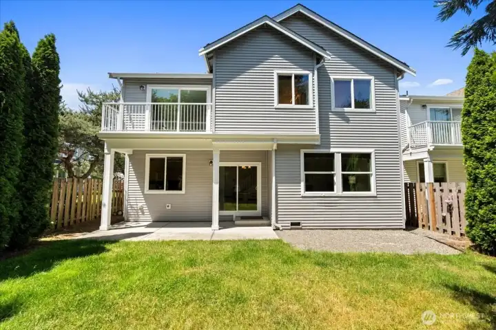 Fully fenced level lot with  sprinkler system.