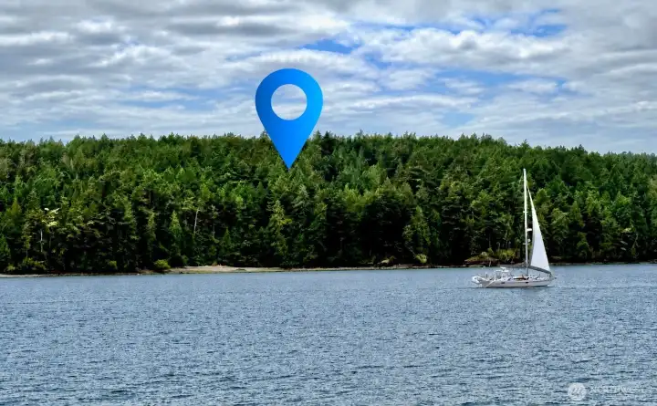 View to properties from Orcas Ferry Landing.