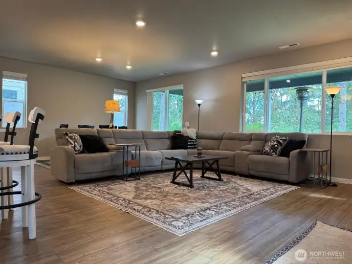 Walk in and be greeted by so much living space! Look at how many people can be seated and still have room for more. Walk in and be greeted by so much living space! Look at how many people can be seated and still have room for more.