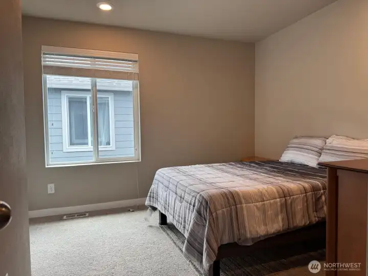 Turn left at the top of the stairs and left again and you'll find the first bedroom. Turn left at the top of the stairs and left again and you'll find the first bedroom.