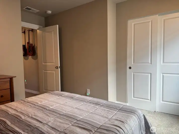A nice double door closet for storage. A nice double door closet for storage.