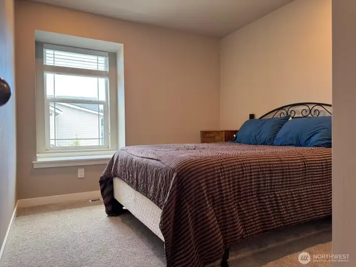 Bedroom three is situated over the garage next to bedroom 2. Bedroom three is situated over the garage next to bedroom 2.