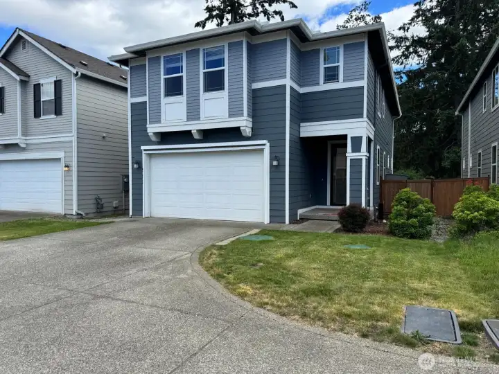The exterior with the garage door down. The exterior with the garage door down.