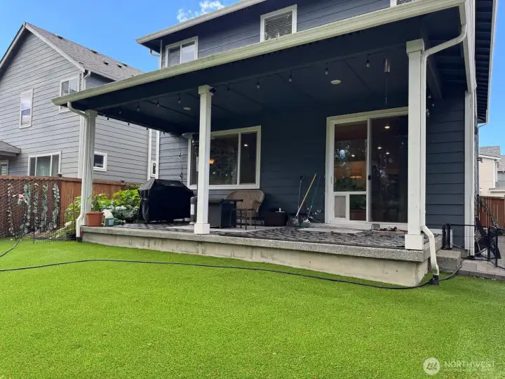 The low maintenance lawn makes it easy to relax in your backyard. The low maintenance lawn makes it easy to relax in your backyard.