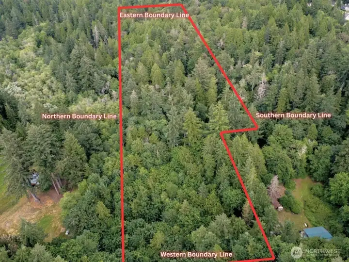 Aerial of approximate boundary lines Aerial of approximate boundary lines