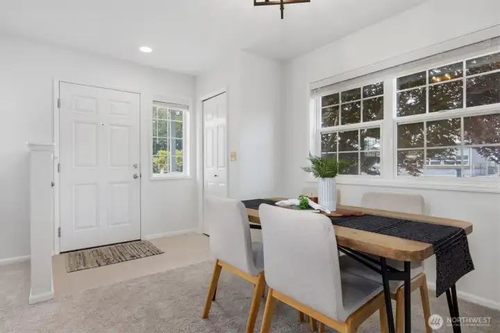 An entry closet space for coats and storage. An entry closet space for coats and storage.