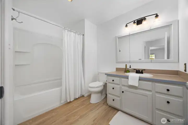 A new shower/ tub surround. A new shower/ tub surround.