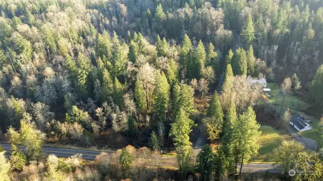 Drone Shot of corner of Ames Lake-Carnation Rd and NE 52nd St