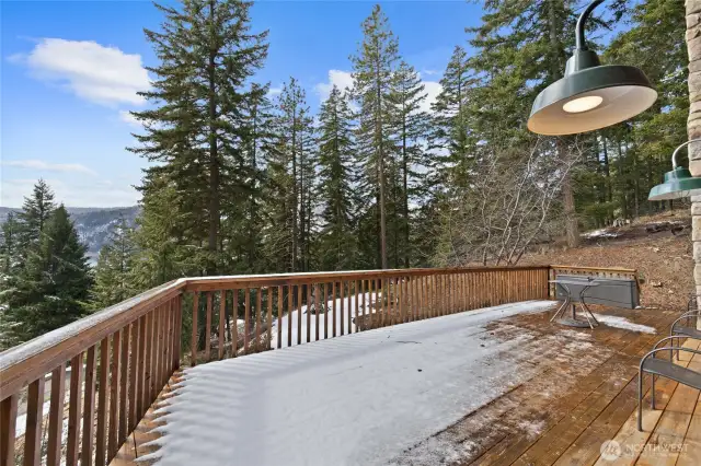 Large front deck. All decking was re-done during the Seller's ownership.