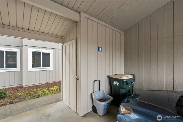 Storage & covered parking for the Condo