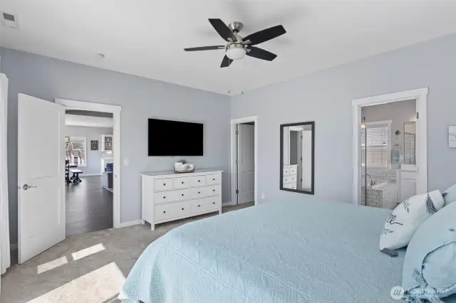 Full bath and walk-in closet.