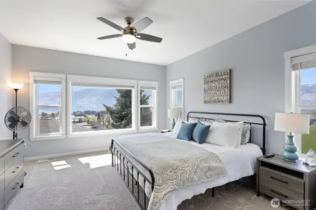Lower-level bedroom.  Each sleeping area has its' own TV.