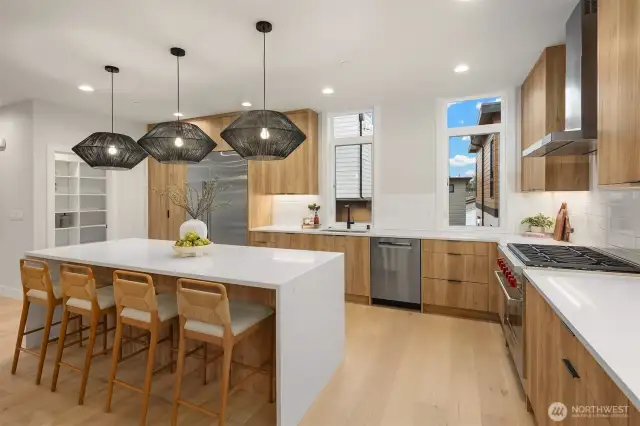 *Refrigerator will be paneled to match the cabinets