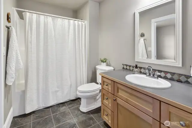 Full size bathroom.