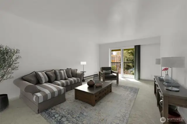 Virtually Staged Living Room