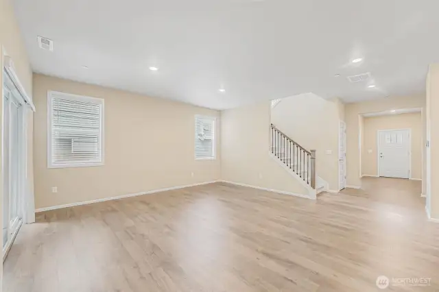 Large Dining room opens onto the covered outdoor patio.