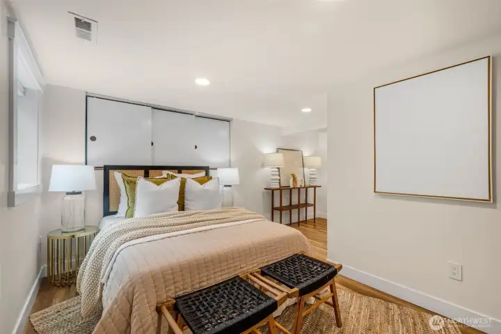 Lower level bedroom/guest suite.