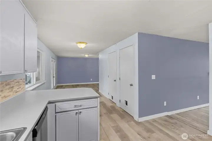 looking from kitchen into dinning or bonus space