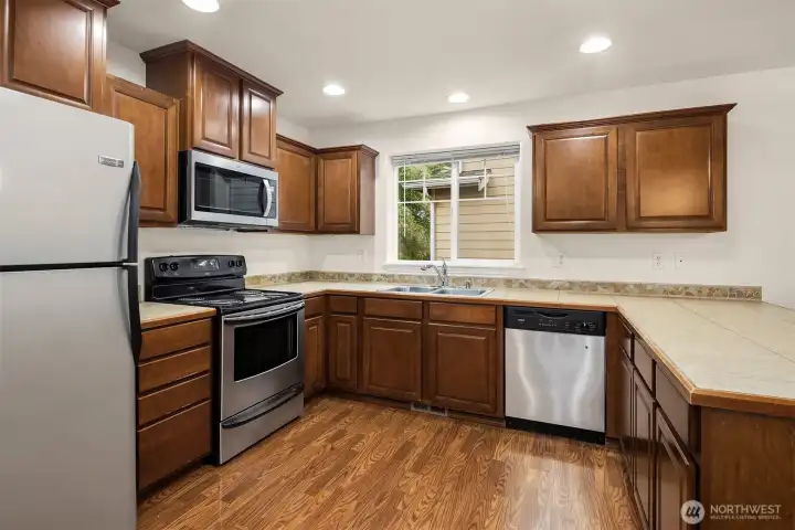 Open Concept Kitchen with lots of Storage and Counter Space