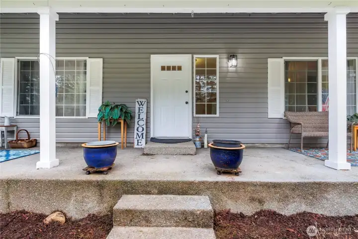 Covered front porch