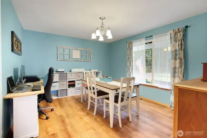 Dining room and craft area