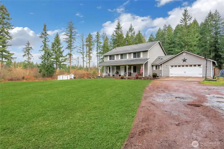 Spacious 2776' sq ft 2 story on shy 5 acres. Yard digitally enhanced