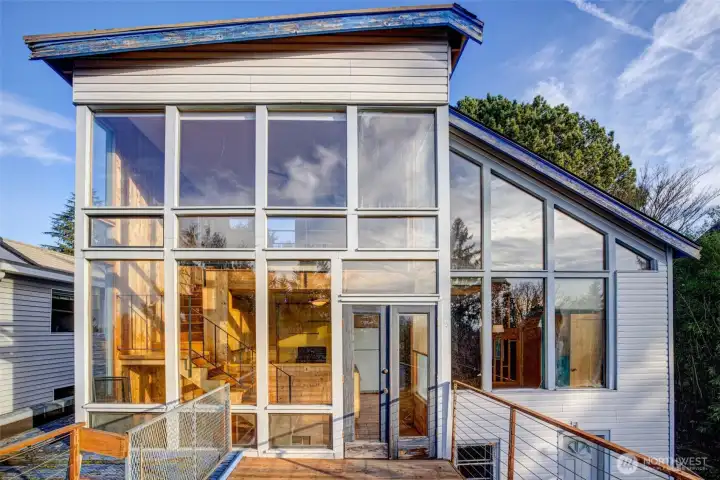 Turn around to face west side of house.