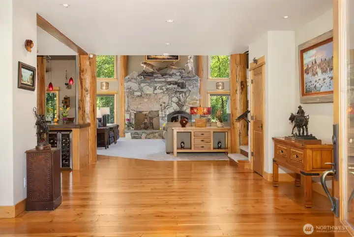 Entry opens up to a 2-story Living Room / Great Room