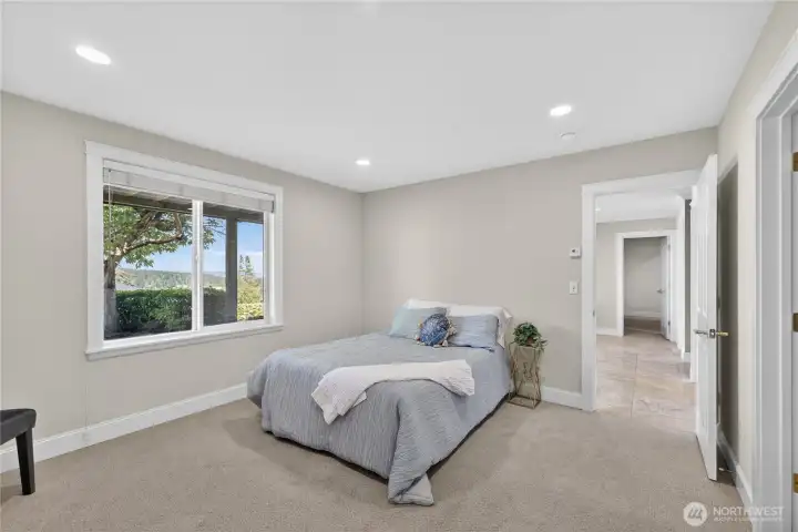 Lower level bedroom #1 also has it's own bathroom and walk-in closet. Brand new carpet in both lower level bedrooms.